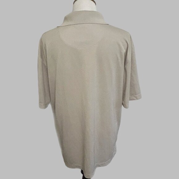 PGA Tour Golf Shirts Men LARGE Lot of 2 Black Tan Short Sleeve Polo Collared - Picture 3 of 16